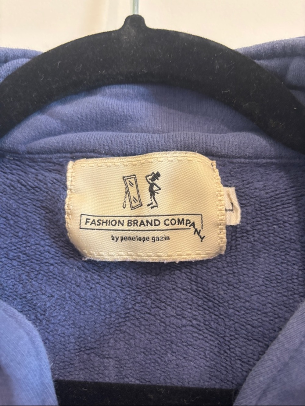 Fashion Brand Company Blue Crop Zip-Up Sweater Museum of Modern Fart - Picture 3 of 3